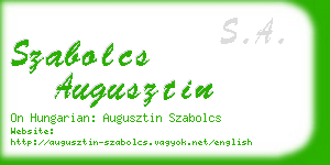 szabolcs augusztin business card